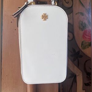Tory Burch Emerson White Patent Phone Crossbody